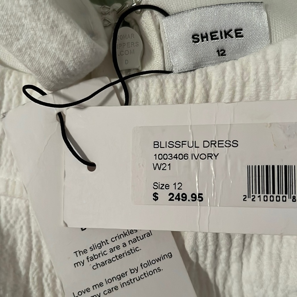 SHEIKE Blissful Ivory White Textured Midi Dress NWT RRP$250 - Picture 12 of 13
